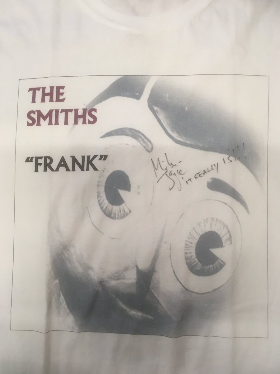 VinylRevivalMcr's tweet image. 1 off Frank t shirt as worn by The Hoax drummer @mikejoycedrums . Heard he later joined another band but weren’t as good . Mike has kindly signed the T-shirt and open to sensible offers with all proceeds going to @TheChristie