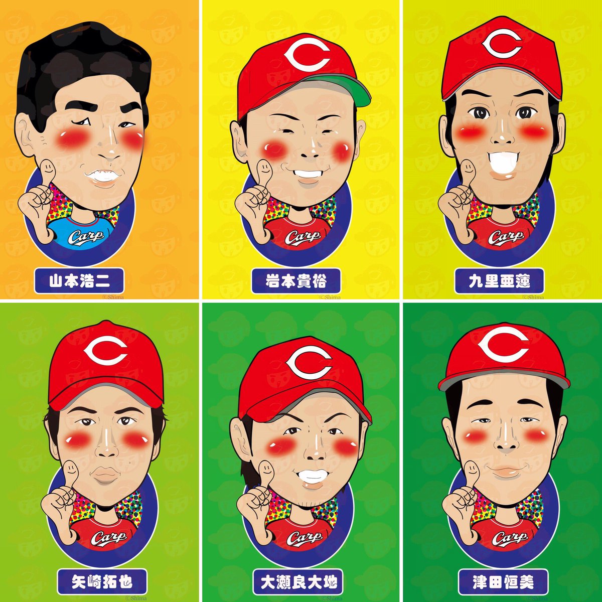 しまっかーとにー55 広島東洋カープ Carp Veryカープ 完全カープ主義 勝ちグセ カープ熱烈応援 Tss全力応援 インスタグラムで カープ選手100人似顔絵にチャレンジ 果たして 100人描けるのか T Co Qfp1gcwqrm T Co