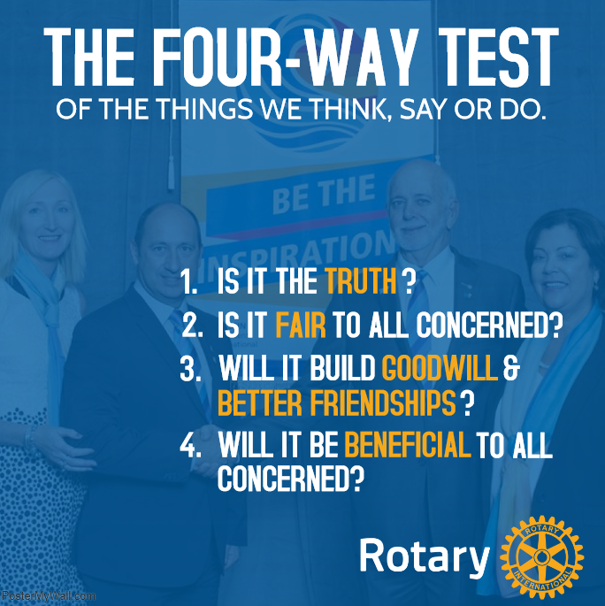 How often do you think about the 4 way test? 

 #rotaract #rotaryinternational #rotarygbi #District1180 #rotary #volunteer #betheinspiration #serviceaboveself