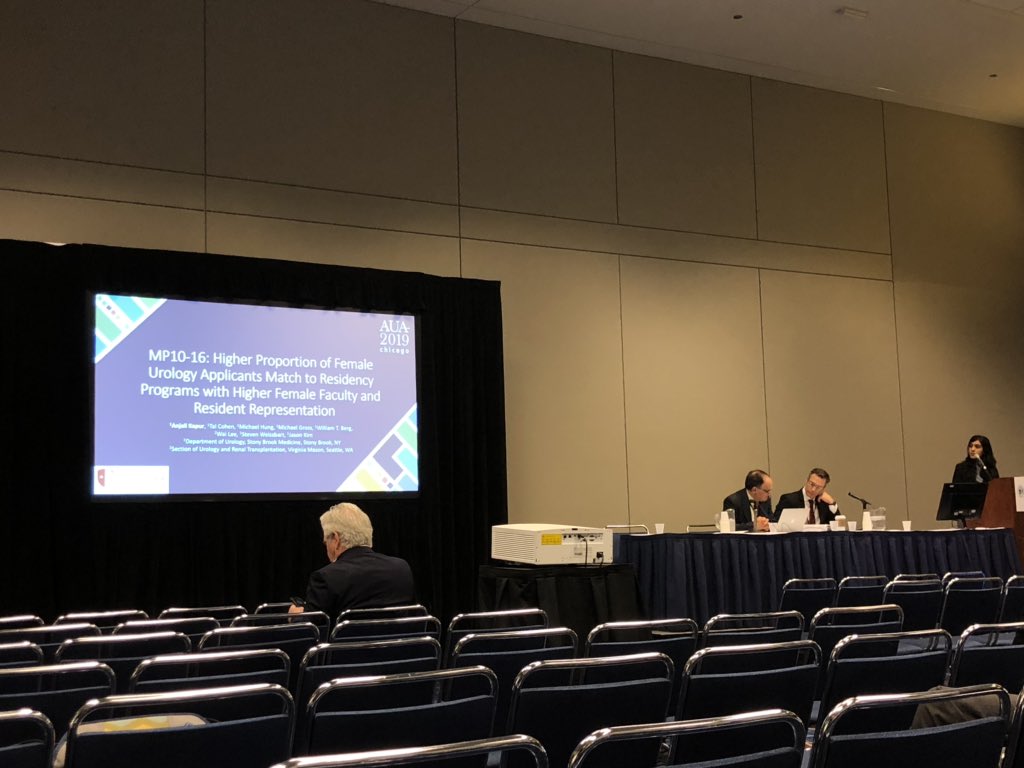 jtinatam's tweet image. Residency programs with more female faculty and residents are more likely to match more female applicants - female urology residency applicants want female mentors! Nice presentation by @AnjaliKapur @Jason_Kim_MD @StonyBrookMed #AUA19
