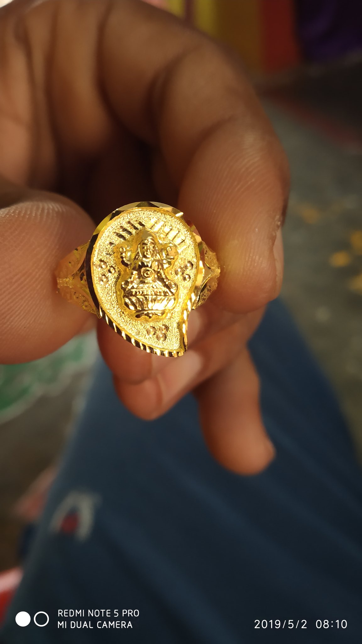 1 Gram Gold Forming Ganpati Exciting Design High-Quality Ring for Men -  Style B011 – Soni Fashion®