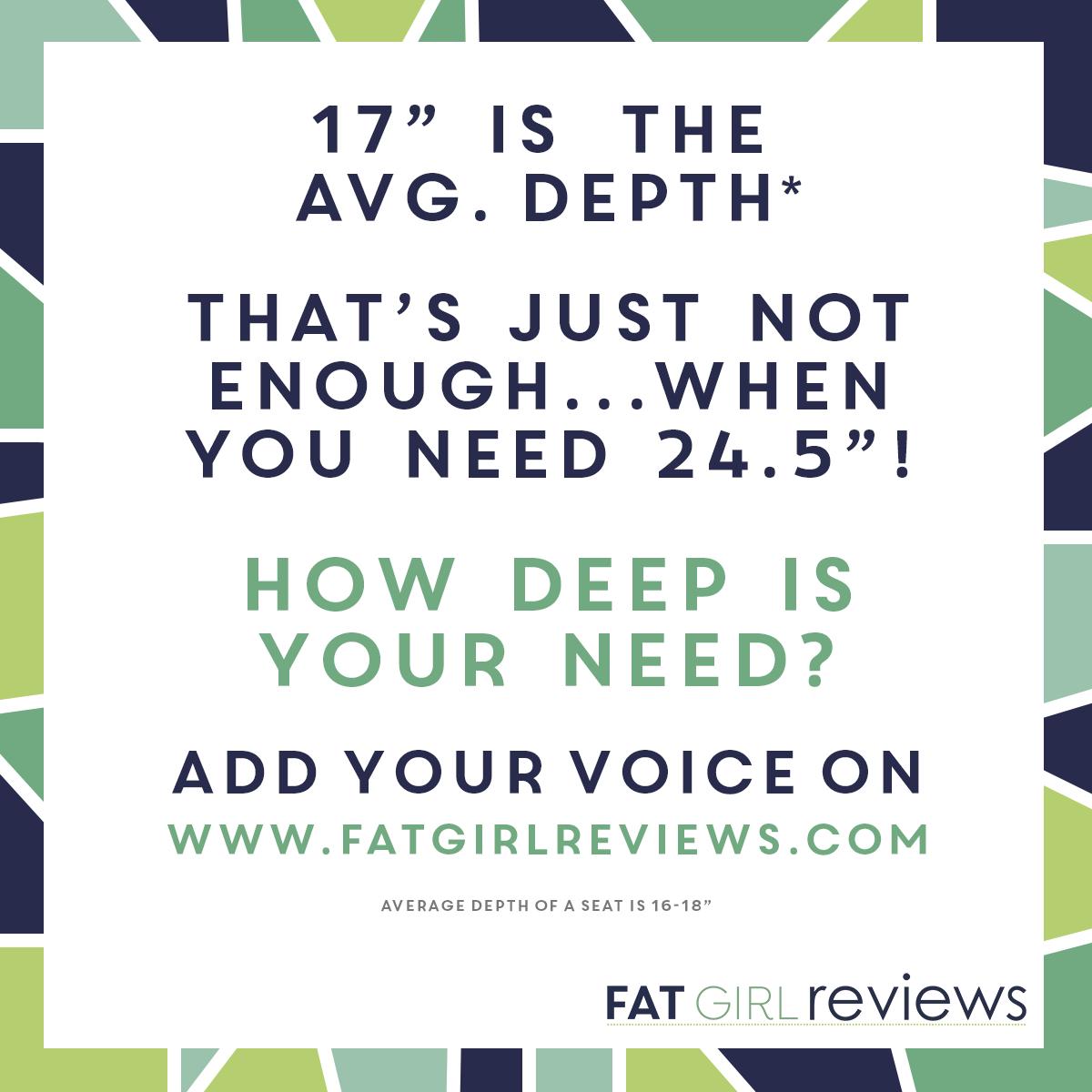 FatGirl_Reviews's tweet photo. Every time I go out, I longingly look for what I need, but hardly see it. What is it I need? I need a full 24.5″! And you? ;) #SpeakUp and #AddYourVoice, take our latest survey on #FatFactsFriday #effyourbeautystandards #bodypositivity #fatpositivity 
https://t.co/ZoTU5XdKkg https://t.co/vrGcunBdUC