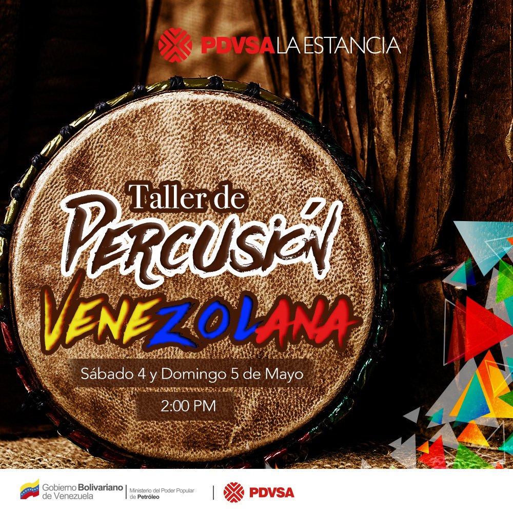 VTVcanal8's tweet photo. Dictarán taller de percusión en PDVSA La Estancia en Caracas https://t.co/8ap32vYsxp 

#LuchaYLealtadALaPatria https://t.co/aVc1C6UrXw