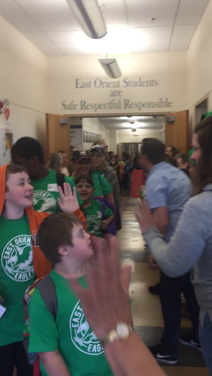 Student support for our Olympians. We hope they have a wonderful experience and TONS of fun. <a href="/greshamschools/">Gresham-Barlow SD</a> <a href="/EOESEagles/">East Orient Elementary School</a>