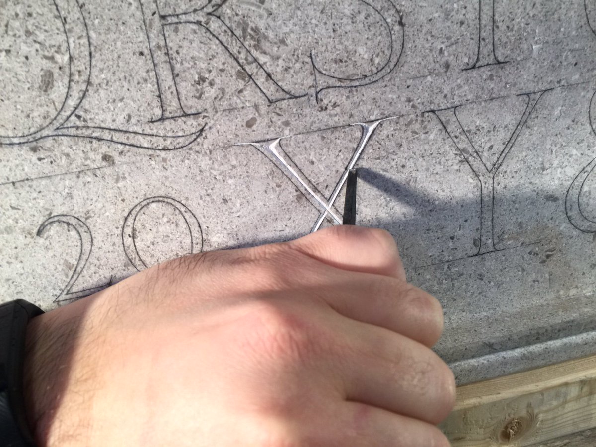 Lettering_Arts's tweet photo. See how our #apprentice, Matt Loughlin, has designed & carved his apprenticeship #alphabet : https://t.co/4bYnGE4ajv Matt is halfway through his two years of training with master carver Eric Marland. #handmade #letterdesign #letterform #design #calligraphy #letteringartstrust https://t.co/8HsbpfwSO5