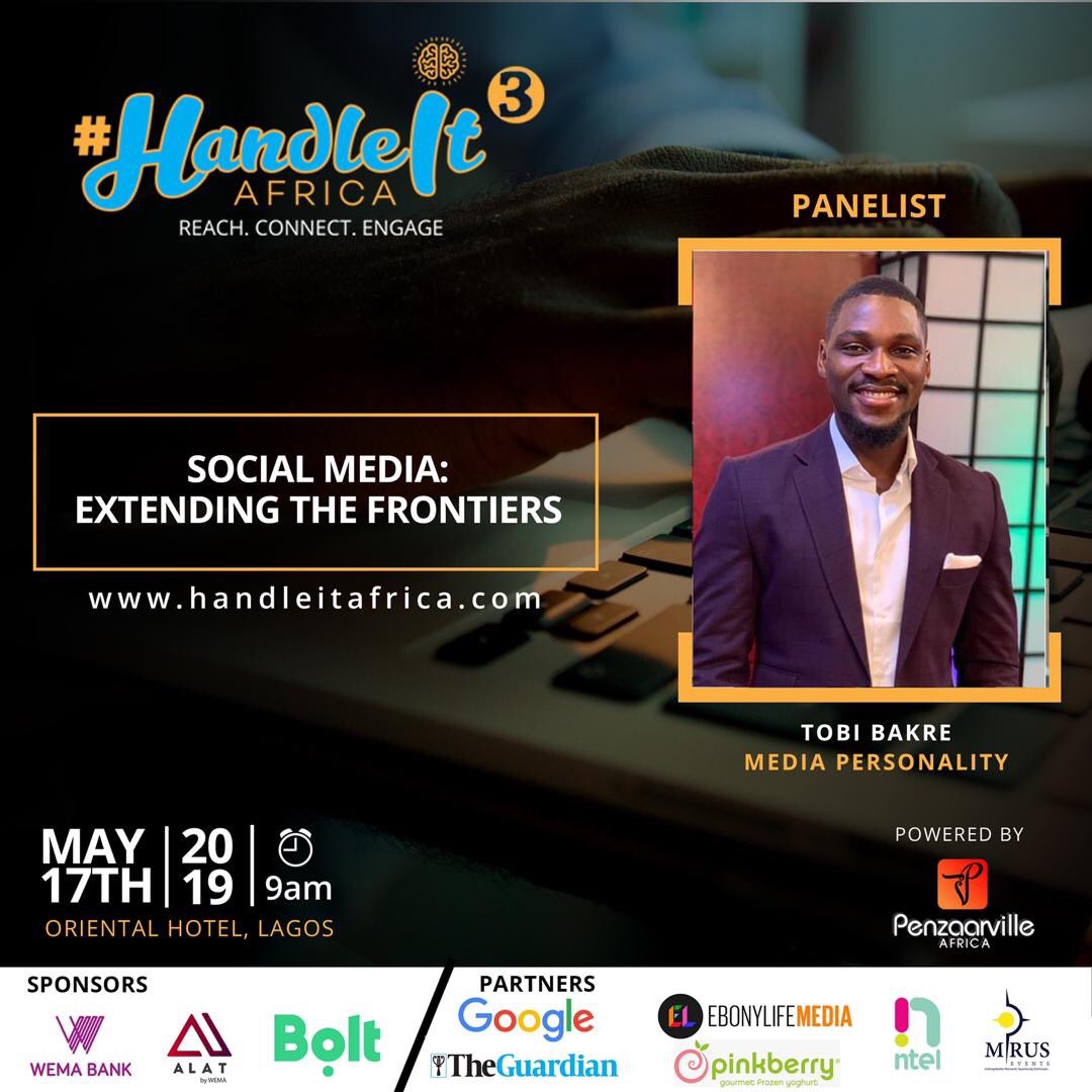 Your panelist for #HandleItAfrica. Lets get it 💪💪🥰🥰 #Tobination #bbnaija