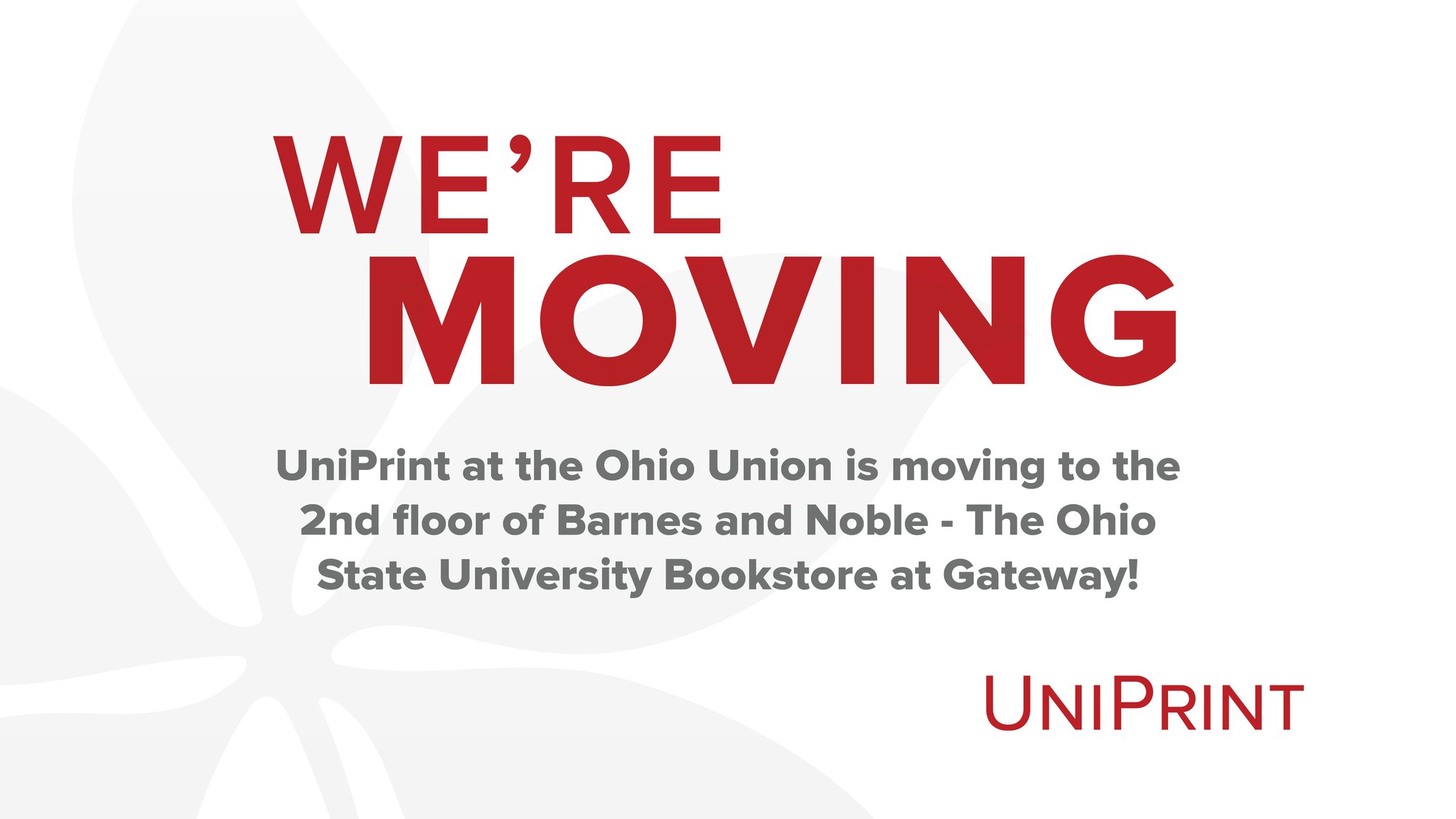 Uniprint On Twitter We Re Moving Our Store In The Ohio Union