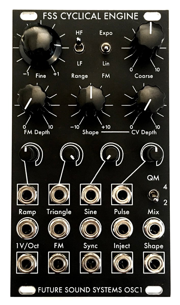 FutureSndSystem's tweet photo. OSC1 Cyclical Engine
Frequency / Shape / Amplitude / Inter-Modulation
Now available to pre-order from https://t.co/KFEsgq7jMs

#FutureSoundSystems #VCO #CyclicalEngine #Eurorack #ModularSynth #FrequencyModulation #AmplitudeModulation #Bristol #WestCountrySynthesis https://t.co/WQV4nrVMKh