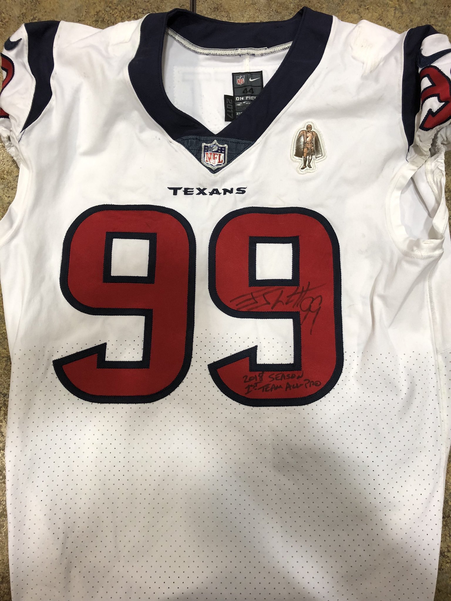 jj watt game jersey