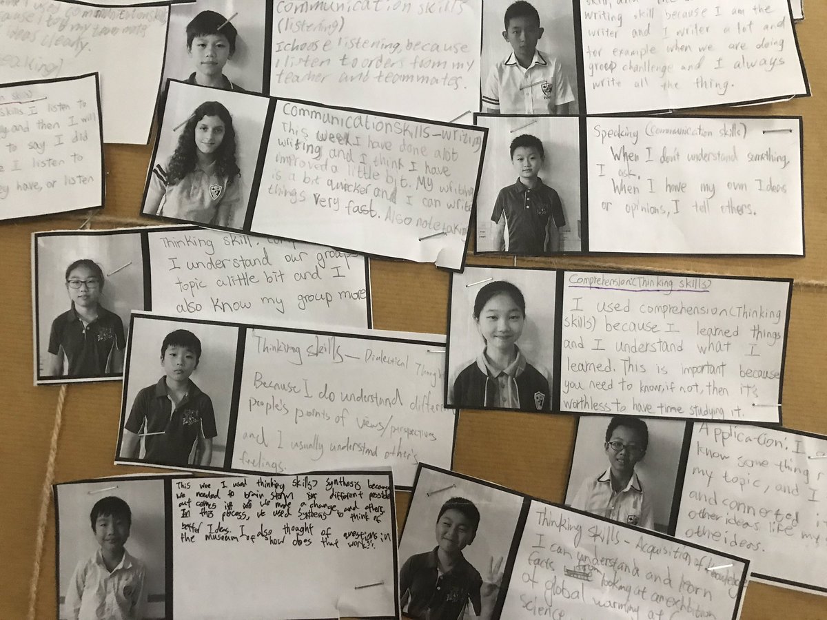 Students reflect and self-assess how they are developing the TD skills throughout #exhibition.  #pypx #g5