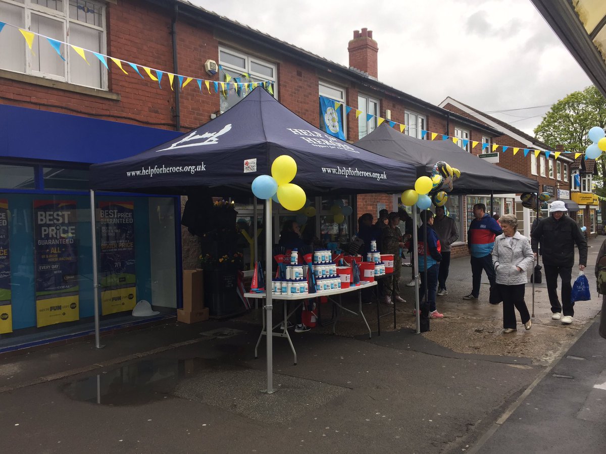 Don’t forget to go support <a href="/HelpforHeroes/">Help for Heroes</a> located outside <a href="/Screamhair/">Scream Hair studio</a> #garforth #TDY19