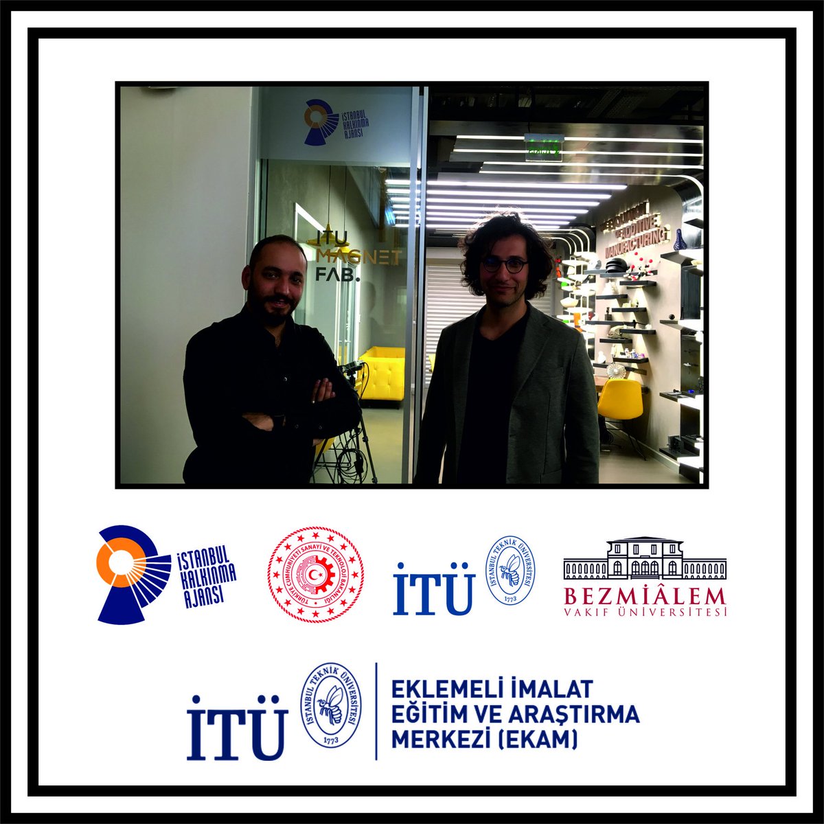 25.04.2019'da ITU ARI TEKNOKENT Genel Müdürü Doç.Dr. Deniz Tunçalp ve Tridi Atölye sahibi Çınar Topaloğlu ile İTÜ ARI Teknokent’te Eklemeli İmalat alanında işbirlikleri için toplantı yapıldı. #İSTKA #İTÜ #yenilikçiistanbul