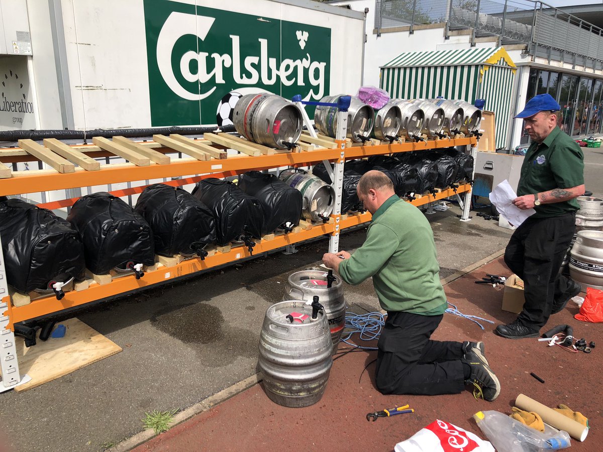 Cider and Beer Festival setting up 15 craft ales 🍺 and 10 ciders 🍻for tomorrow’s event.  Doors open at Footes Lane 10:30 am live music🎼🎹🎺🎷🎪🎸🎤 Mini Olympics 🥊🏋️‍♀️🤸🏿‍♂️🥇🏆🎖🥉🏅and Sports &amp; Arts Lottery draw five Fiat Arbarth cars 🚗🚗🚗🚗🚗 as prizes.  #MayThe4thBeWithYou