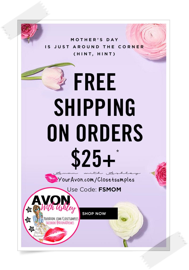 closetsamples's tweet photo. โ ๏ธTODAY ONLY!โ ๏ธ
Gifts For Mom. Free Shipping For You!
FREE SHIPPING ON ANY ORDER OF $25+
Code: FSMOM
>> https://t.co/RSLfFofDwi
#Avon
#freeshipping
#sale
#deals
#mothersday
#MothersDaygifts
#MothersDay2019
#Avonsale
#Avonlady
#beautyboss
#makeup
#skincare
#affordable https://t.co/hj6P6hph3F