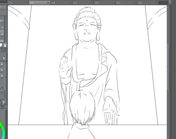 この仏はうまく描けたと思う 