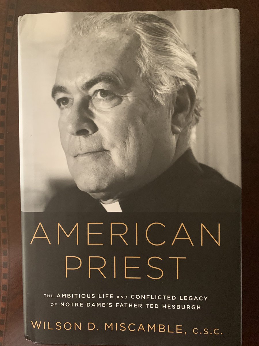 petekingcpg's tweet photo. American Priest is great analysis of life of @NotreDame Pres. Fr. Hesburgh &amp; impact on Catholic higher ed. Written by Fr. Wilson Miscamble, book gives credit while raising profound questions-particularly what is role &amp; purpose of Catholic universities in today’s world? Must read! https://t.co/qHW4HWr6wS