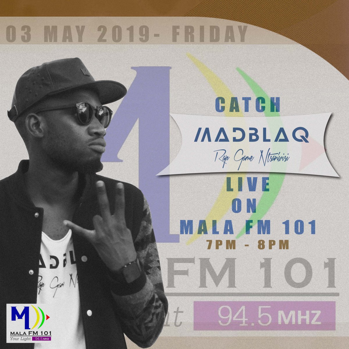 Madblaq_sa's tweet photo. Its on today
We doing #MalaFM
7PM to 8PM
#Vakwihiπ₯π₯π₯ https://t.co/ATjQXBas84