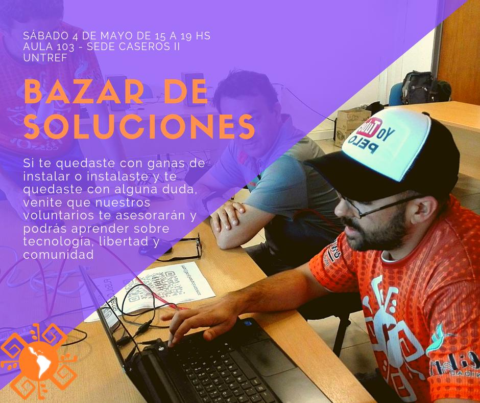 ¡Te esperamos #mañana en el #BazarDeSoluciones!

De 15 a 19 horas en la sede #Caseros II de la <a href="/UNTREF/">UNTREF</a>, si te quedaste con ganas de instalar #SoftwareLibre en el #FLISoL2019 o instalaste y te quedaste con alguna duda, el equipo de <a href="/CoLibriCaseros/">CoLibri</a> te asesorará.

¡Nos vemos!