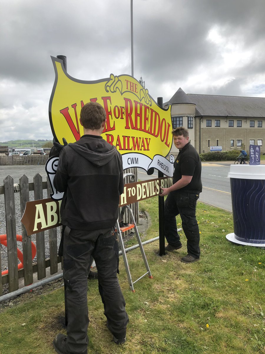 Our new signs get fitted outside the entrance