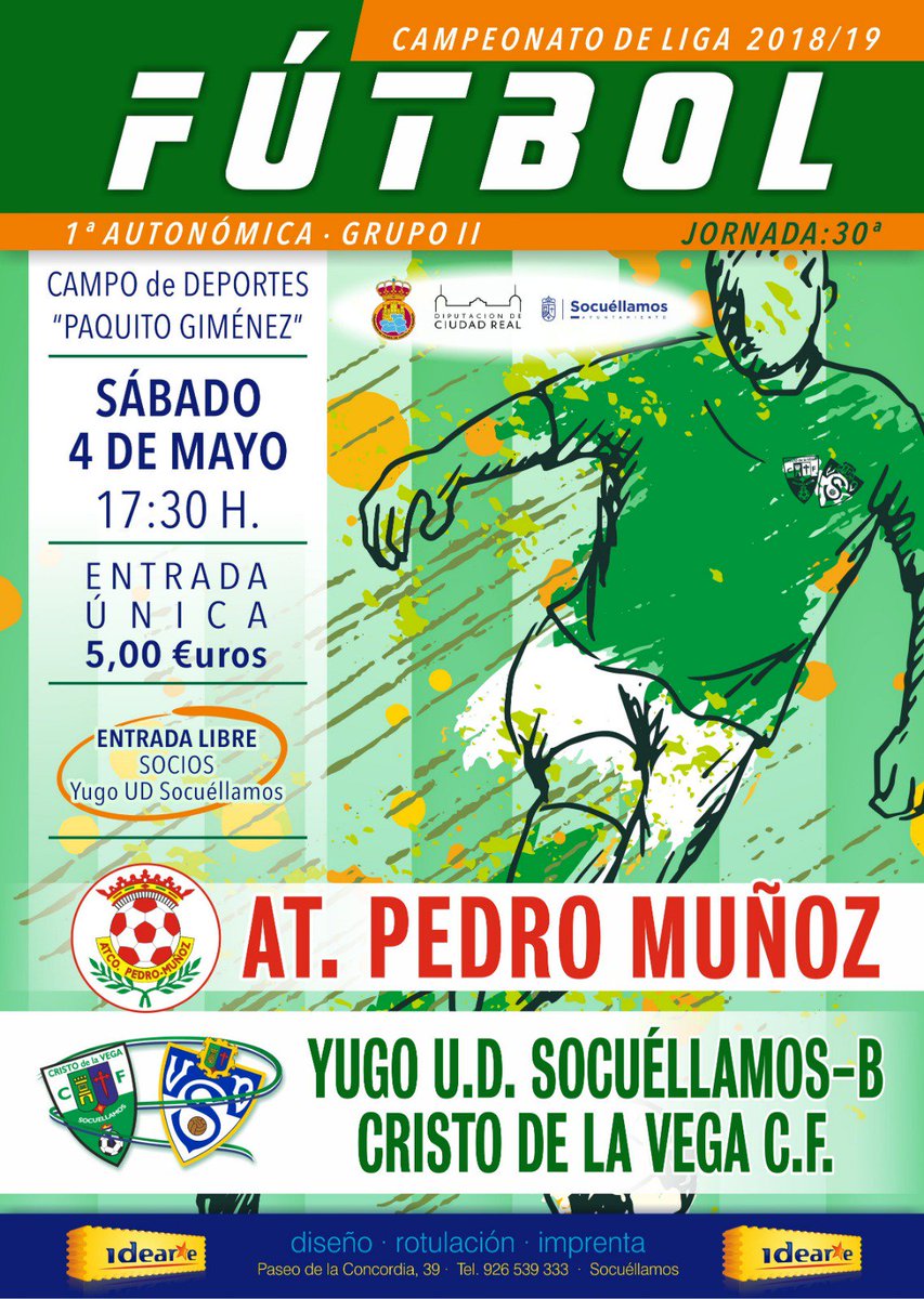 YugoUDS's tweet photo. ¡¡Último partido de la temporada de nuestro filial!! Te esperamos para vivir el final de un año donde nos hemos consolidado en una nueva categoría gracias al gran compromiso de todos nuestros chicos. ¡¡Te esperamos mañana sábado a las 17:30h. en el Paquito Giménez!!
#VamosYugoB https://t.co/svy49PMsjI