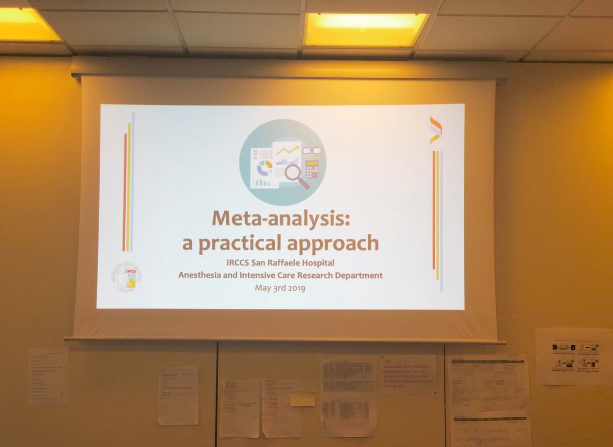 SRAnesthesiaICU's tweet photo. Started the interactive course on #MetaAnalysis @cochranecollab at our #Research Center with partecipants from Milan, Bologna, Udine, South Korea and Guatemala. https://t.co/2dnfnvXWdc