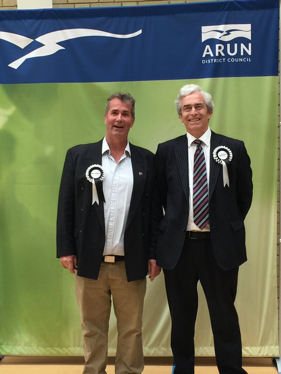 Aldwick East successful candidates: Cllr Hugh Coster and Cllr Tony Dixon #ADCvotes