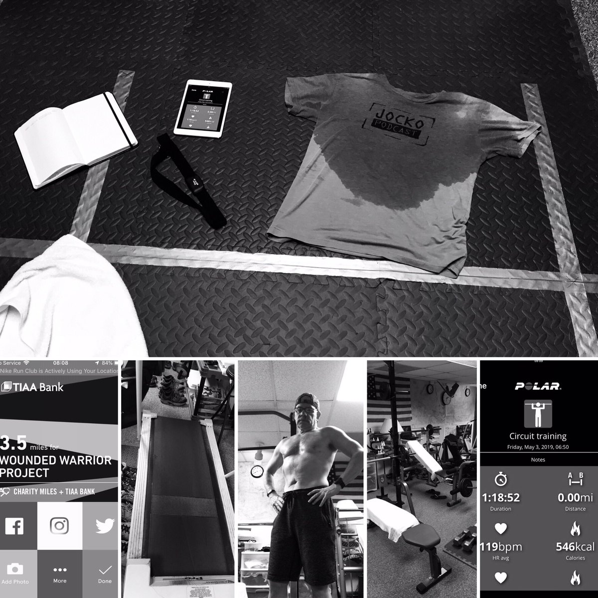 david413's tweet photo. Couldn’t decide which muscles to work this morning.  Worked them all. #GetAfterIt #DisciplineEqualsFreedom #SamuriGang #0445club https://t.co/rkeOymRV1h