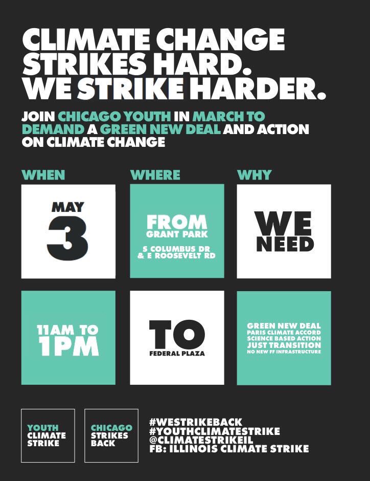 GKMC18's tweet photo. Today we’re joining @climatestrikeil to talk about how climate change disproportionately hurts marginalized communities of color because of environmental racism. Slide if you’re DT &amp; become part of the movement against climate change!

#ClimateActionNow 
#ClimateStrike https://t.co/RPCQncfFs1