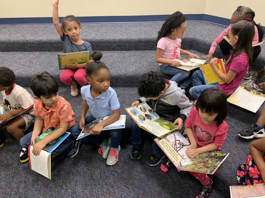 msgossettprek's tweet image. PreK doing research in the library with Mrs Phipps! We were so excited to have our hands on nonfiction books about the rainforest! #prek #library #nonfiction #read @MarekElem #iteachprek