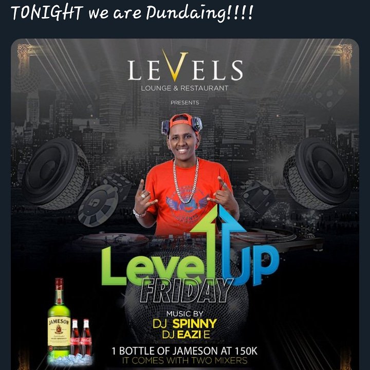 LevelsLounge's tweet photo. As Always....this Friday is a level up one!!
#LevelUp #LevelsLoungeUg https://t.co/pYUog5RSed