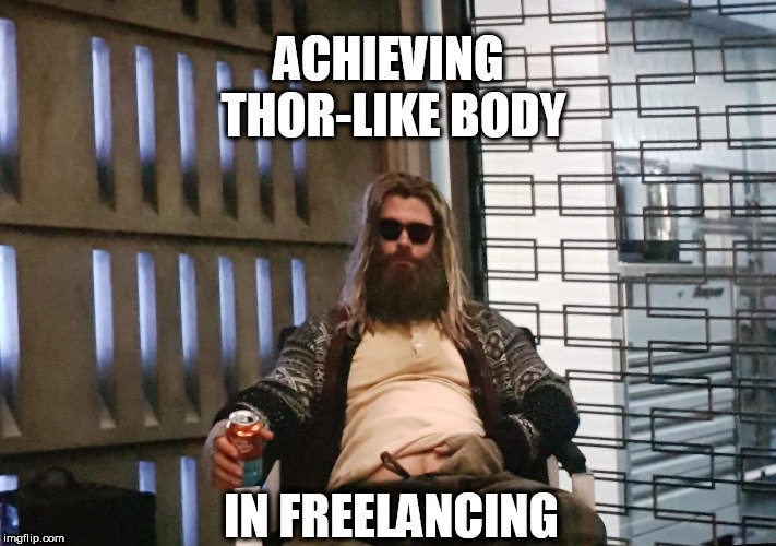 RonEdrote's tweet photo. #Freelancing #Goals and #Motivation from Thor 😁😆😅😂🤣 https://t.co/mO2b0WLaN1