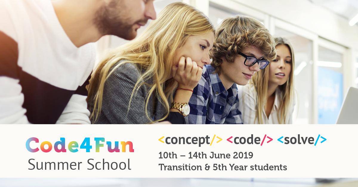TUS_Athlone_'s tweet image. We are delighted to announce the 'Code4Fun – Concept, Code, Solve' Summer School for TY & 5th year students from June 10th to 14th. We are offering 60 free places which will immerse students in an exciting world for one week. To learn more and apply visit forms.gle/oex5xaSSDgzh3U…