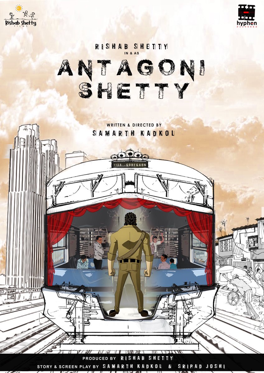 We at Rishab Shetty films are excited to announce our next production, Antagoni Shetty! I’ll be playing  #AntagoniShetty; ಅವನ journey KA-25 ಇಂದ MH-01 ತನಕ ಸಾಗಲಿದೆ!

Written &amp; Directed - Samarth Kadkol 
Screenplay - Sripad Joshi