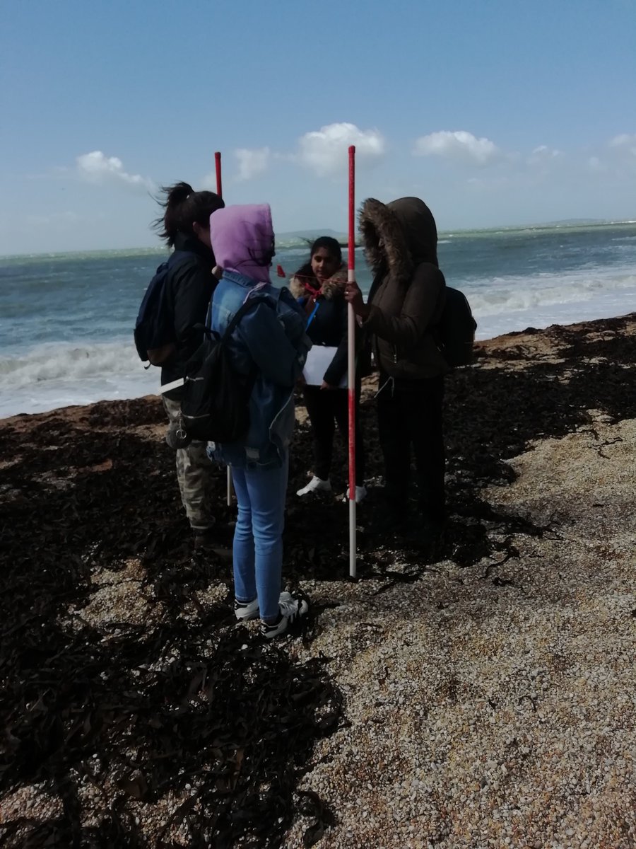 GeographyScha's tweet image. Here is our dedicated Year 12 students at Durdle Door collecting data for their geography projects. Keep up the good work kids 👍