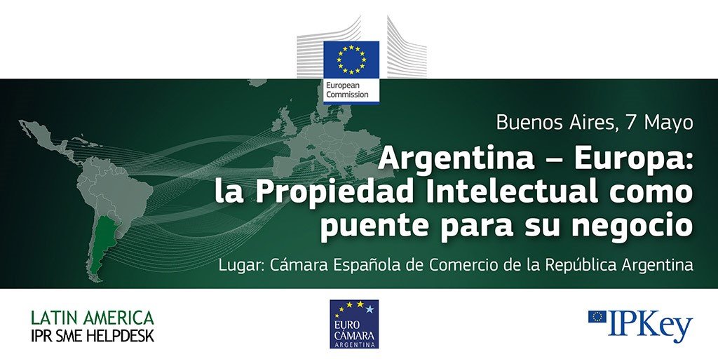 latinamericaipr's tweet photo. ⏱️La próxima semana estaremos en Buenos Aires 🇦🇷 en la @EurocamaraArg con @IPKey_EU y proporcionaremos informaciones prácticas para pymes europeas 🇪🇺sobre #propriedadintelectual y #internacionalización de negocios + consultas individuales! Regístrate aquí➡️https://t.co/wR7mKB68zP https://t.co/6aOhgaq7YM