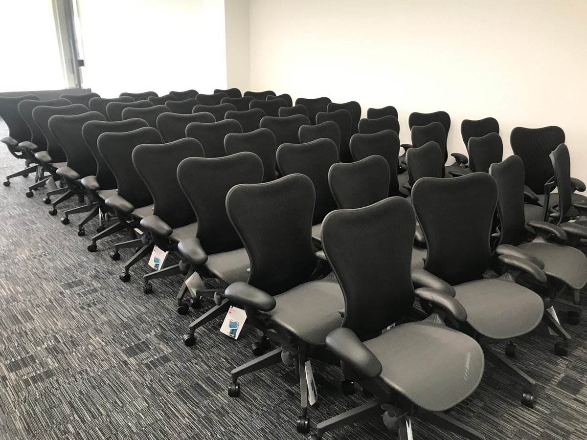 SpectrumWP's tweet photo. 50 Herman Miller Mirra 2 #chairs hand delivered by Spectrum to our new #client @AstuteTR #office in Lakeside #Portsmouth this week ready for installation! 💪
#workplacefurniture #officechairs #hermanmiller #spectrumworkplace https://t.co/mg4t7Za73P