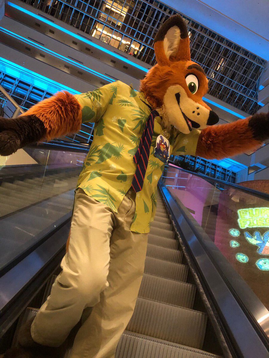 No, Chief, I was just showing some nice people around this beautiful hotel. I was NOT offering to sell them luxury timeshares that I don’t own. That would be wrong! #FursuitFriday 📸 @DonryuArt
