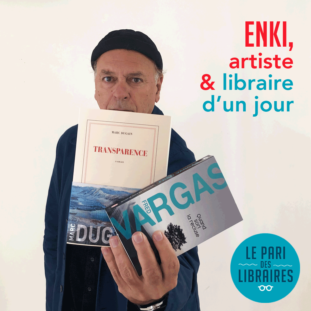 pari_libraires's tweet photo. Enki Bilal, "libraire d'un jour" et parrain du Pari des libraires, recommande "Transparence" de Marc Dugain et "Quand sort la recluse" de Fred Vargas !
Rendez-vous le 14 juin dans une centaine de librairies à Paris pour devenir à votre tour #librairedunjour :-)
@parislibrairies https://t.co/PGBJS3G08d