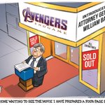 danbob59's tweet photo. If you went to see #AvengersEndgame + they gave you a 4 page #letter describing the 3 hour #movie there would be outrage, so when #Trump's #AttorneyGeneral #BillBarr gives #Congress his #BarrLetter describing what's in the 400 page #MuellerReport, you can see why people r #upset https://t.co/OayRpXitmC
