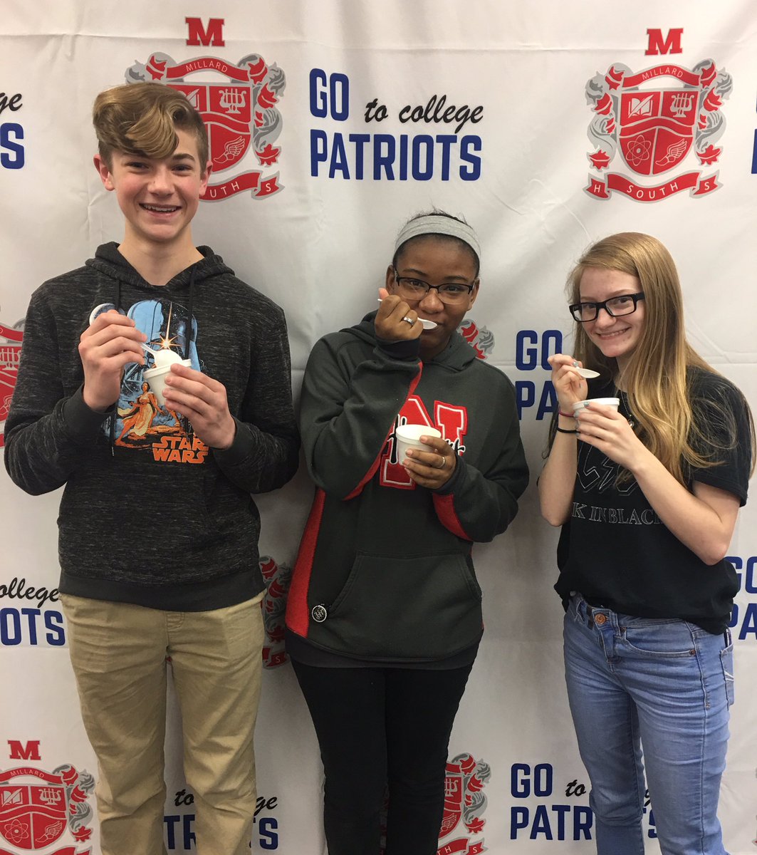 MSCounseling's tweet photo. “Sweet Success”! 🍦Celebrating our college-bound seniors with yummy @HilandDairy ice cream!! 🍦#CollegeSigningDay2019 #PatriotPrepared @MSHSactivities @m_south_hs https://t.co/fCqwR5MGXb