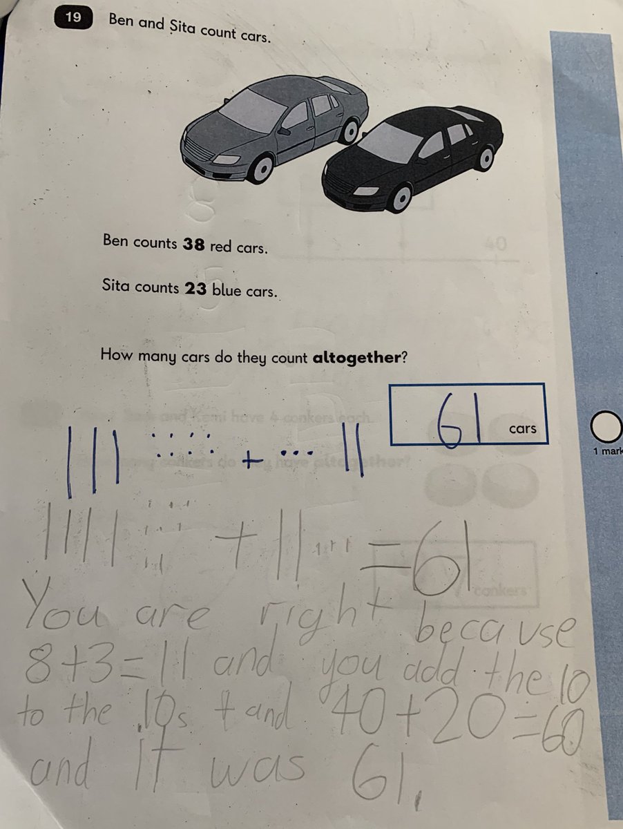 MrHanlon2's tweet photo. Adopted an idea from @MrBoothY6 for my Y2s today in the lead up to our SATs. I filled in a past paper and they had to not only correct my mistakes, but also explain where I went wrong. They loved it👏🏽 https://t.co/fsDReskrVH
