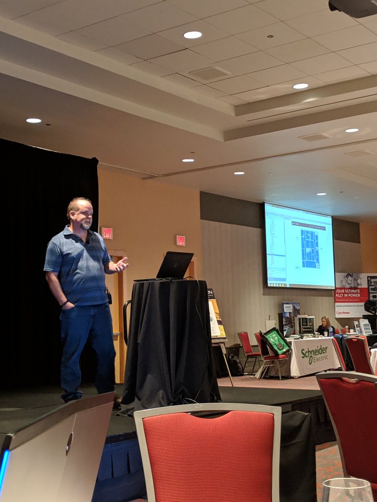 KimBrownCSE's tweet image. The famed James Johnson talking about so many great features in #Niagara4 during our Technical Track at #ControlsCon 2019