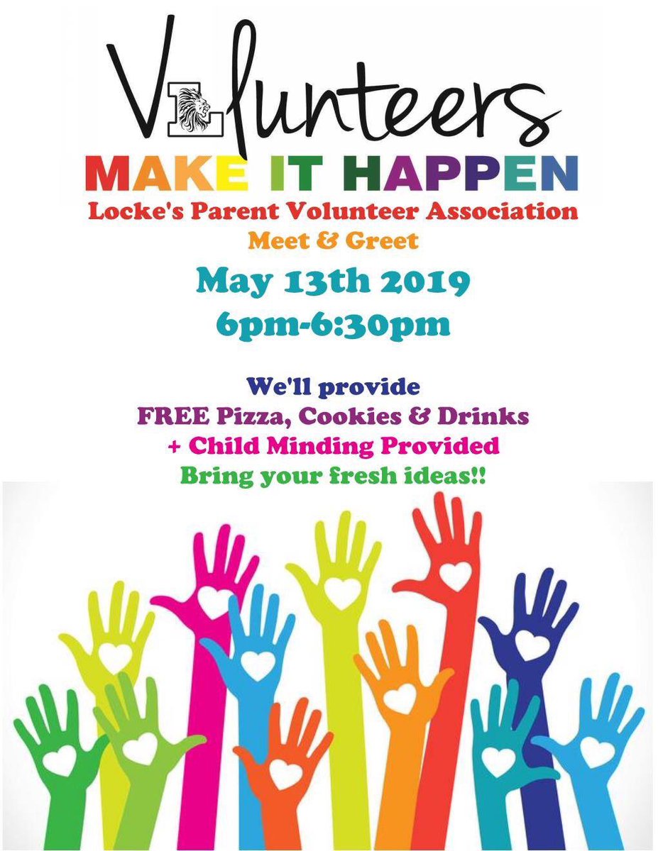 LockesPVA's tweet photo. Come out to the Meet & Greet May 13th 6pm & meet some of the Stylin’ Volunteers!! Child-minding & Pizza provided @Lockes22 #LockesPVA #LockesPride https://t.co/fWuXFglPMv