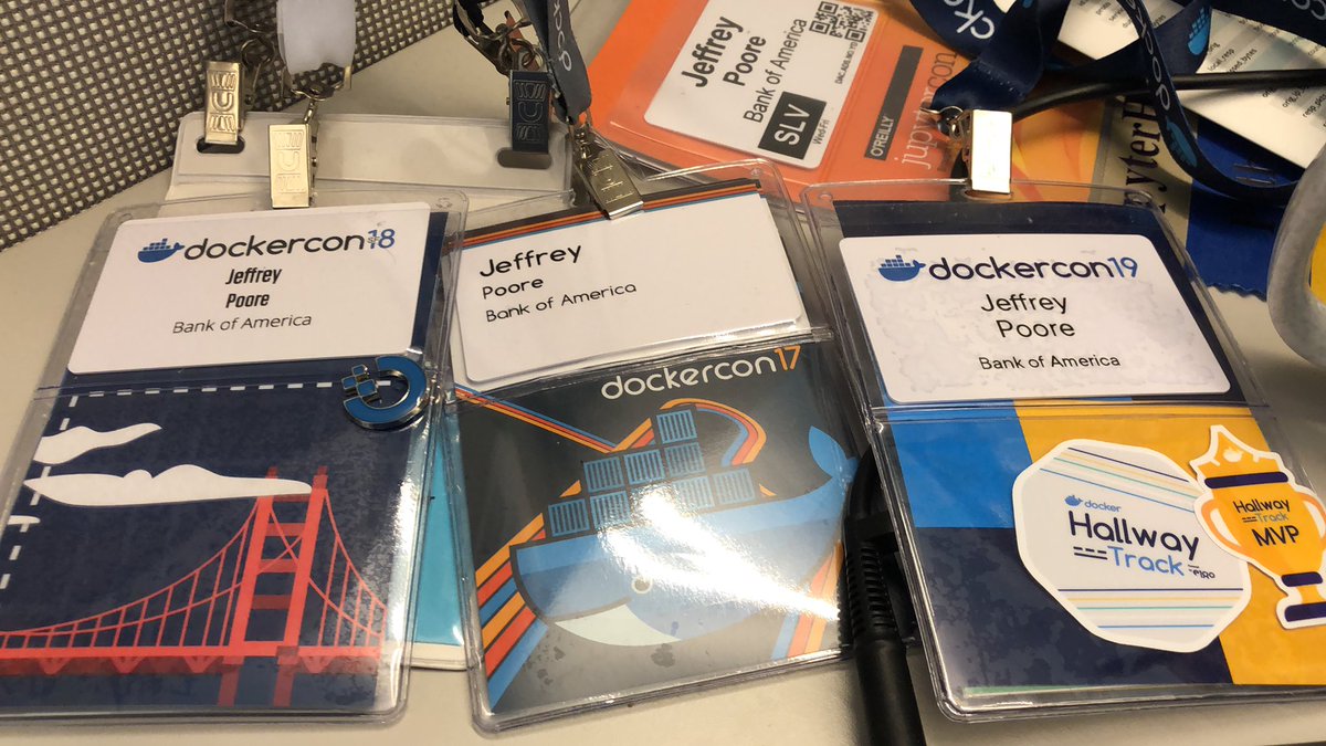 OpenShiftNinja's tweet image. Adding another badge to my @DockerCon collection. I missed the first couple, but I have been a regular since. @Docker #DockerCon #DockerCon19 #DockerCon2019