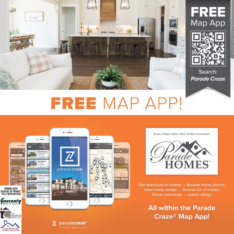 Touring the homes this weekend? Make sure to download the Parade Craze Mobile App to view the homes PLUS directions to each home! You can also rate each home that you go to!
