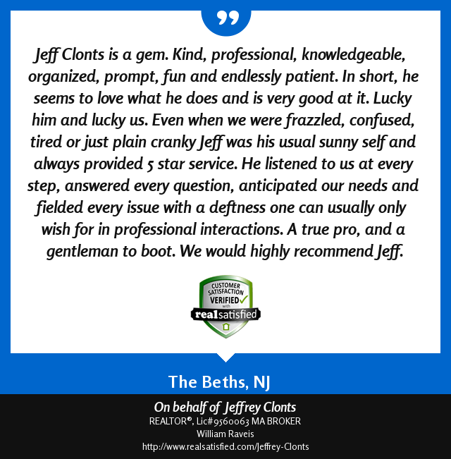 JeffCapeCod's tweet image. I'm always humbled by the kindness of my clients. Thank you. realsatisfied.com/Jeffrey-Clonts via @realsatisfied