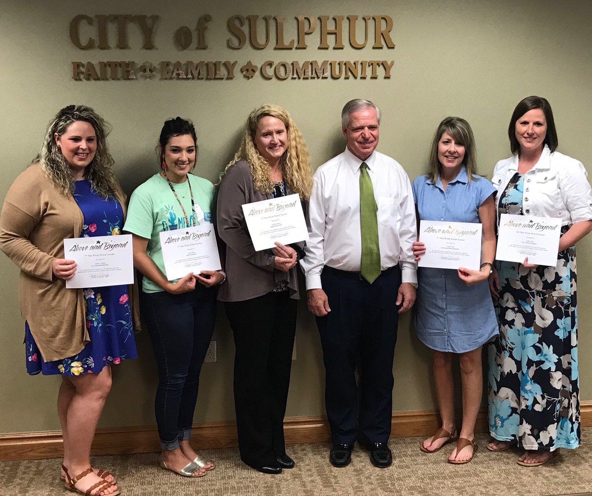 Wthenning's tweet photo. Congratulations to Mrs. LeBlanc she was named Teacher of the 3rd Nine Weeks by the city of Sulphur!! https://t.co/XBzfqsBoXh