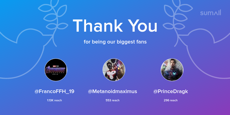 Fernand51247392's tweet photo. Our biggest fans this week: FrancoFFH_19, Metanoidmaximus, PrinceDragk. Thank you! via https://t.co/lIx7zq251i https://t.co/iXAGHSSgRG