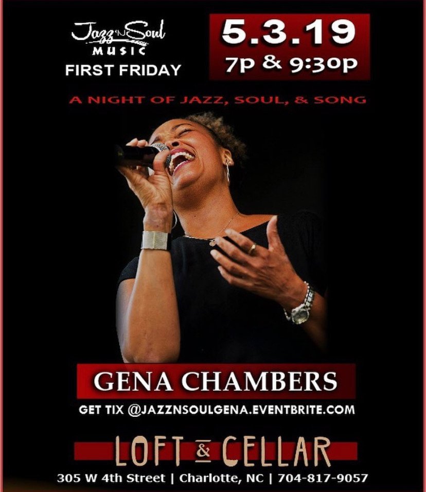 Happening tonight: Gena Chambers performing two shows live! More info at jazznsoulgena.eventbrite.com. #cltmusic #clt