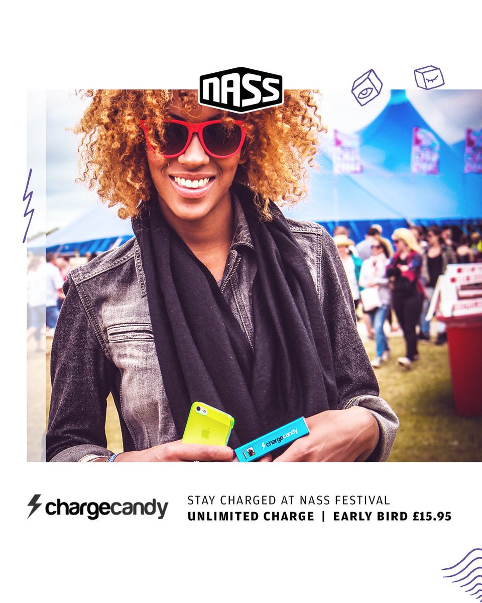 NASSfestival's tweet image. We all know how important it is to keep your phone charged at NASS Festival 🤳 Get unlimited phone charging all weekend from just £15.95! Drop your phone off at one of the @ChargeCandy charge stations &amp;amp; come back to a fully charged phone! Book now at nassfestival.com/explore/upgrad…
